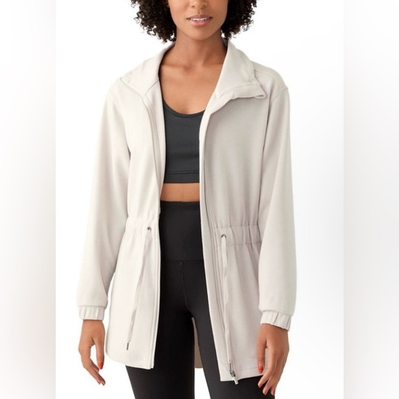 Yogalicious Scuba Modal Alma Jacket Size XS in Cream - Picture 1 of 7